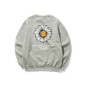 BIG DAISY LOGO 크루넥 - 그레이