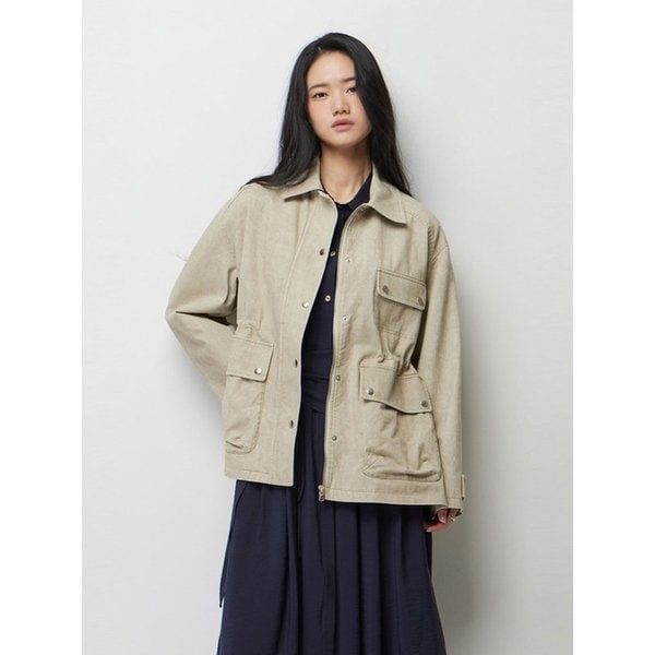 [표예진 PICK] 아웃포켓 코튼 워크 점퍼_BE