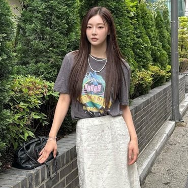 온앤온 [이시안 착용] 핫썸머 아트웍 슬럽 티셔츠 NEW5ME634_9E