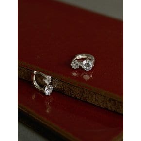 [sv925] snowflake one-touch earring