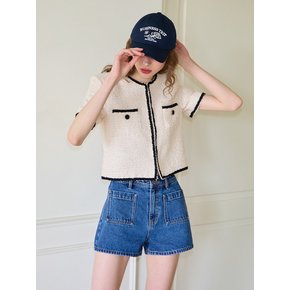 Pocket Denim Shorts_ Blue