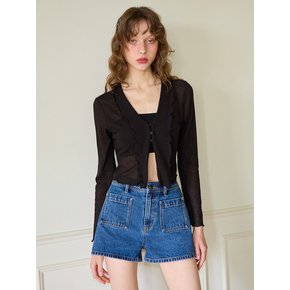 Pocket Denim Shorts_ Blue