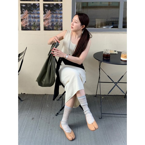 [0720_bPICK] WILLA WHOLEGARMENT KNIT DRESS_CREAM