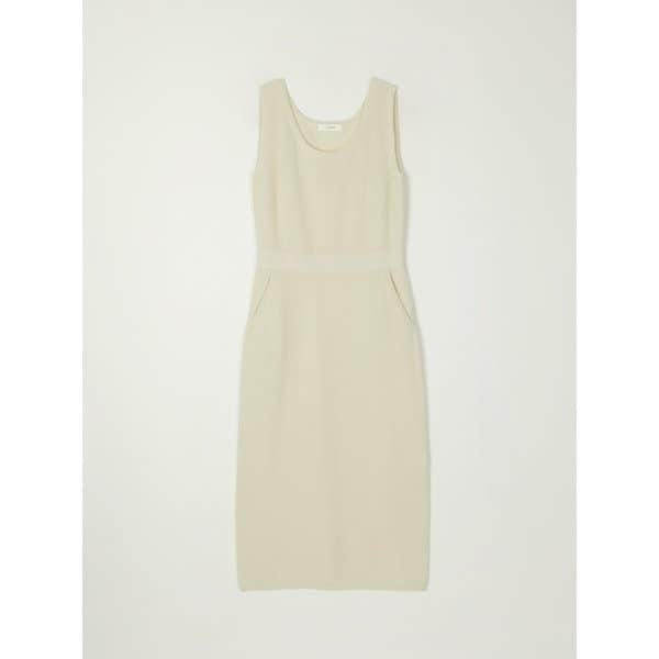 [0720_bPICK] WILLA WHOLEGARMENT KNIT DRESS_CREAM