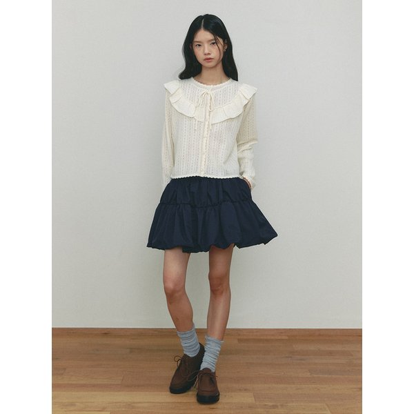 SHRRING BALLOON MINI SKIRT(NV)