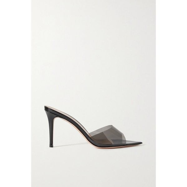 Elle 85 Pvc And Mirrored-leather Mules 블랙