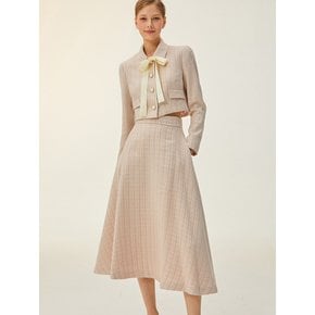 Niki Tweed Midi Flare Skirt_3colors