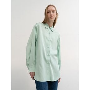 loose-fit twill shirt (mint)