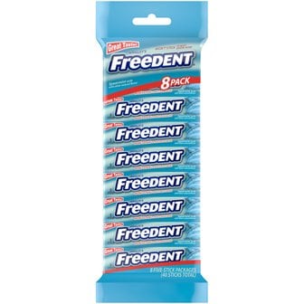  WrigleyFreedent  s  Freedent  스피어민트  츄잉껌  5  스틱  팩  8개들이  팩