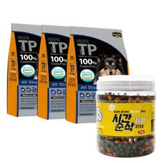 테라픽 강아지 사료 1kg 3팩 + 벨버드 시간순삭져키 1kg