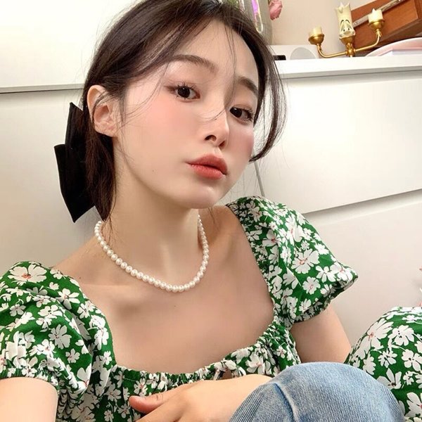 [옷자락] 여자 미니멀 4mm 6mm 8mm 3종 심플 진주 목걸이
