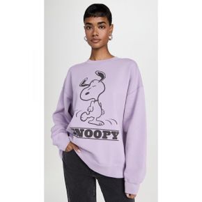 4967548 RE/DONE Oversized Crewneck Snoopy Dancing Sweatshirt