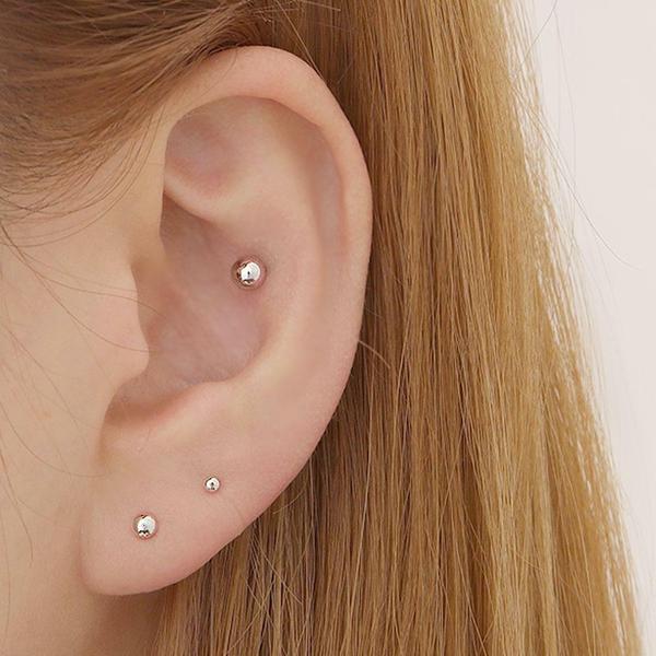 [1+1] 패션 실버볼 피어싱 6종 택1 한쪽 판매