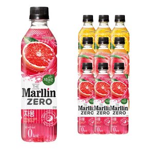 (G) 웅진식품 자연은 더말린 제로 500ml 20펫 자몽/복숭아/애플망고