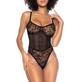 4418134 Mapale Lace  Mesh Underwire Bodysuit