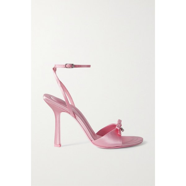 달리아 장식 새틴 샌들 베이비 핑크 1647597287181585