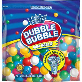 [해외직구] Dubble Bubble 더블버블 볼껌 종합팩 머신사이즈 리필용 (680알) 1.5kg 2팩 Gum Balls Assorted Fruit Flavors 53 oz