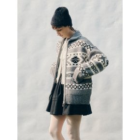 NORDIC ZIP-UP CARDIGAN(GR)