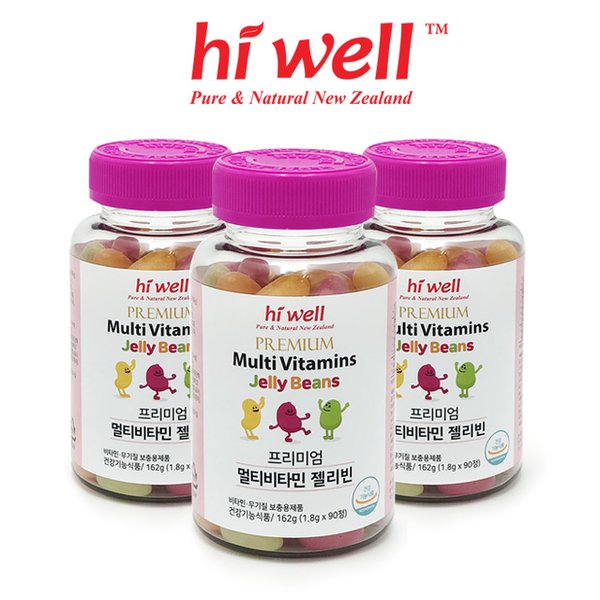 프리미엄 멀티비타민 젤리빈 90정 3통 종합비타민 미네랄