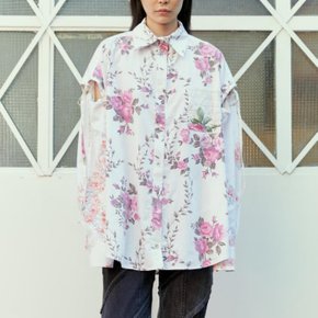 24 FW 레이브 리뷰 여성 엘리 플라워 코튼 셔츠 FW2311 WHITE MULTI FLOWER