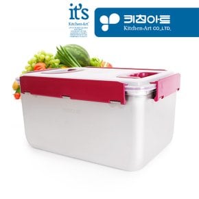 키친아트 금상첨화 다용도 스텐레스 사각김치통 11.5L