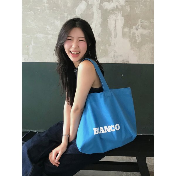 컬러 타이포 에코백 (Blue)