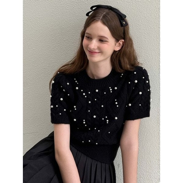 Pearl Black Knit