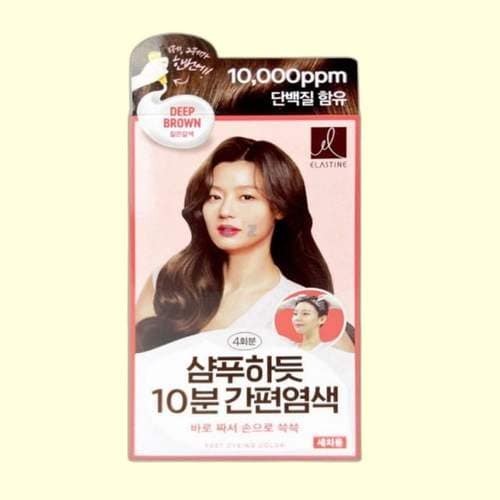 염색약 새치용 헤어 컬러 샴푸처럼 간편한 짙은갈색