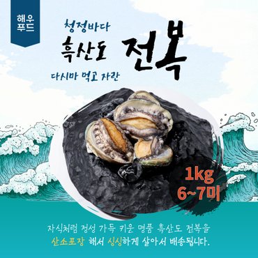  선물용 특대 세번째 전복 6~7미 / 1kg