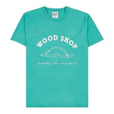 [라벨루쏘] [와일드 동키] 공용 우드 코튼 반팔 티셔츠 T WOOD STONE WASHED KELLY GREEN