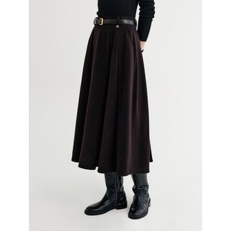 룩캐스트 안나 울 플리츠 스커트_블랙 / ANNA WOOL PLEATS SKIRT_BLACK