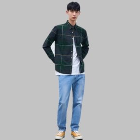 24SS [Essential] 아사면 헤릿체크 셔츠 - 그린(BC4264E06M)