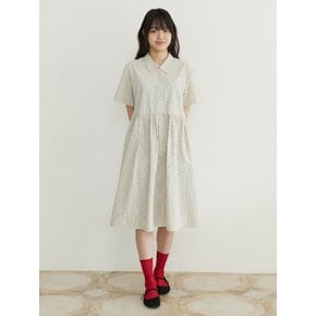 W COLLAR BOXY ONEPIECE [2 COLOR]