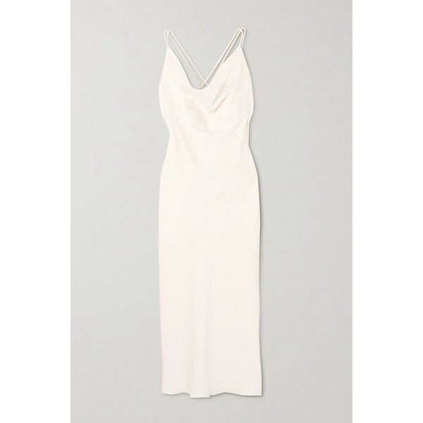 로테이트 바이 비르거 크리스텐슨 Net Sustain  새틴 미디 드레스 화이트 1647597313303546