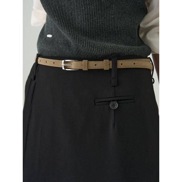 리네르 슬림 카우 레더 벨트 [3COLORS]