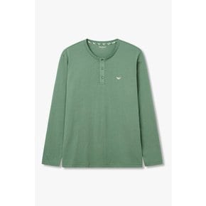 남성 헨리넥 롱 슬리브 라운지 티셔츠(0816336013)