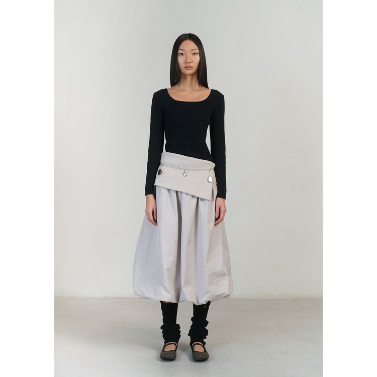 아모멘토 23FW AMOMENTO BANDING VOLUME SKIRT (2 COLORS) - SSG.COM