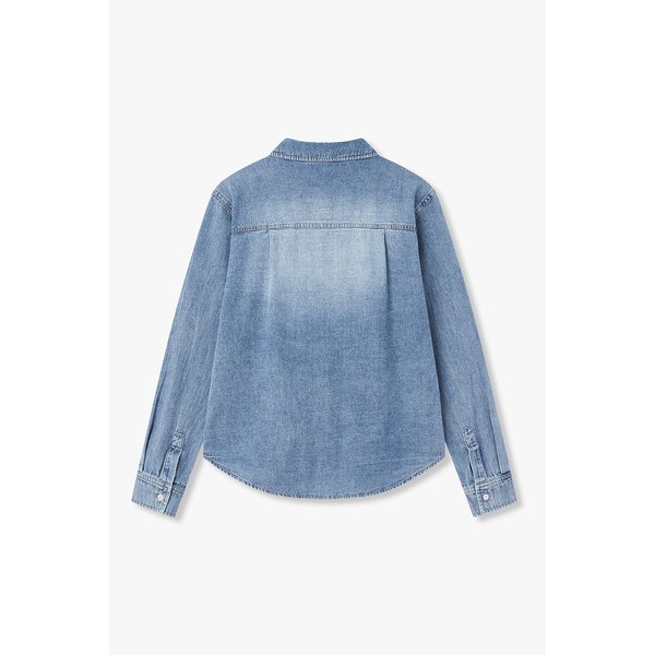 자수 스탠다드 데님 셔츠 7126155801140