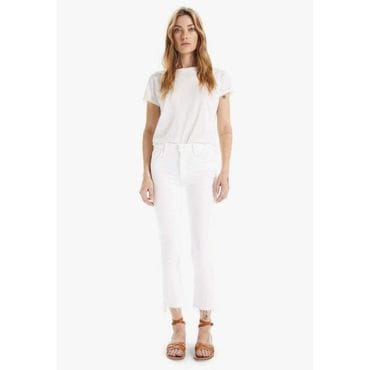 MOTHER 5201648 Mother THE INSIDER CROP STEP FRAY FAIREST OF THEM ALL - Bootcut jeans bianco