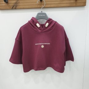 스트링배색후드크롭반팔티셔츠 R2332T177_SH