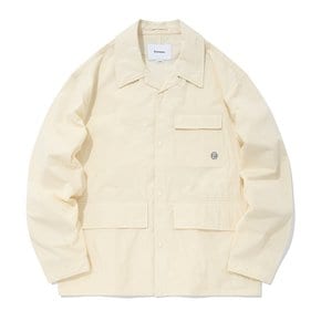 [정상가: 119,000원]서클 로고 립스탑 나일론 자켓 아이보리 CO2201JK14IV