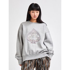 PATIO GROVE CREWNECK SWEAT SHIRTS GRAY