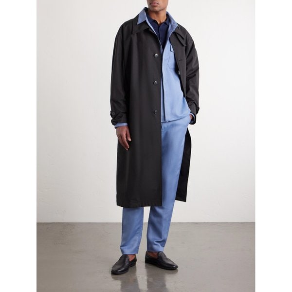 스트레이트 울 리넨 블렌드 트윌 수트 팬츠 46376663163006800