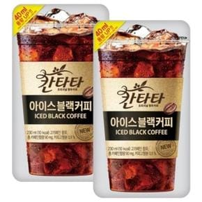 롯데칠성 칸타타 파우치 아이스블랙 230ml 50봉