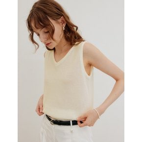 베디 페이퍼 슬리브리스 탑 / BEDIE PAPER SLEEVELESS TOP_3colors