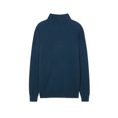 [24FW][PREMIUM CASHMERE] 다크블루 캐시미어 하프 터틀 니트(HZSW4D464T3)