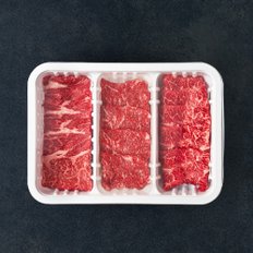 육교시 [냉장] 한우 등심채끝모둠구이 600g (등심200g, 채끝 200g, 부채살 200g) / 1등급