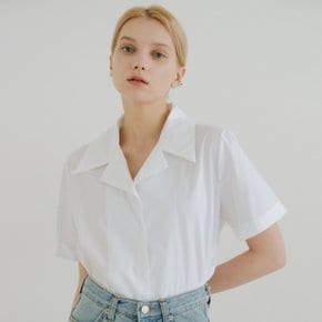 COTTON ROLL SHIRT_WHITE