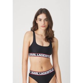 4209987 KARL LAGERFELD ELONGATED LOGO - Bikini top black 71541074