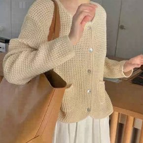 이르덴 와플 니트 가디건_F1883